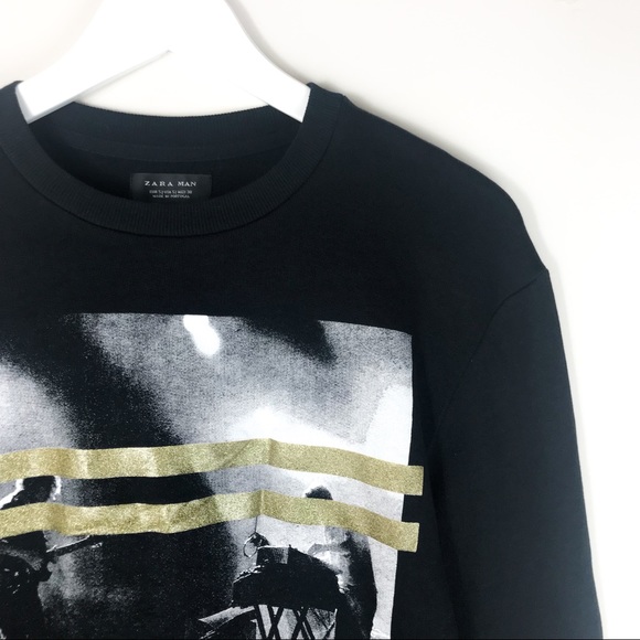 Zara Other - 🔴 SOLD 🔴 Zara Black Courage Graphic Sweatshirt